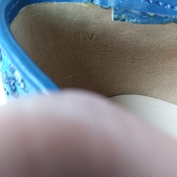 NWOT Beacon Espadrille JuteWrapped Wedge Shoes 8W Blue - Picture 12 of 16